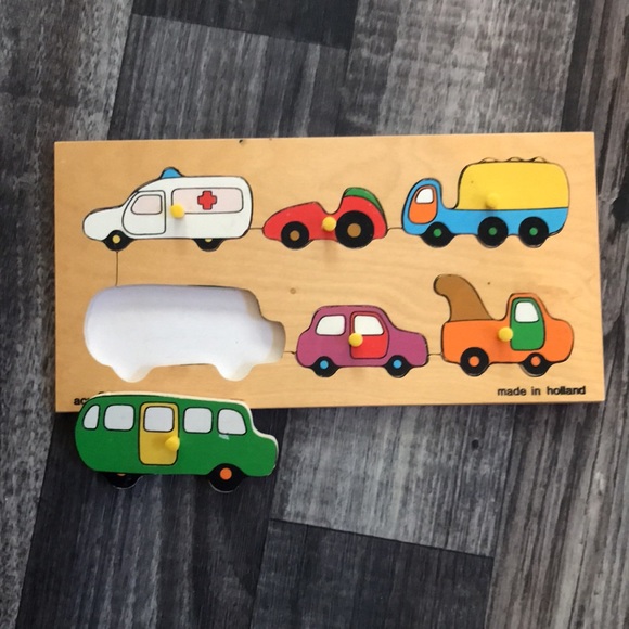 Acre toys 🌹Wooden vehicle puzzle - Picture 2 of 3
